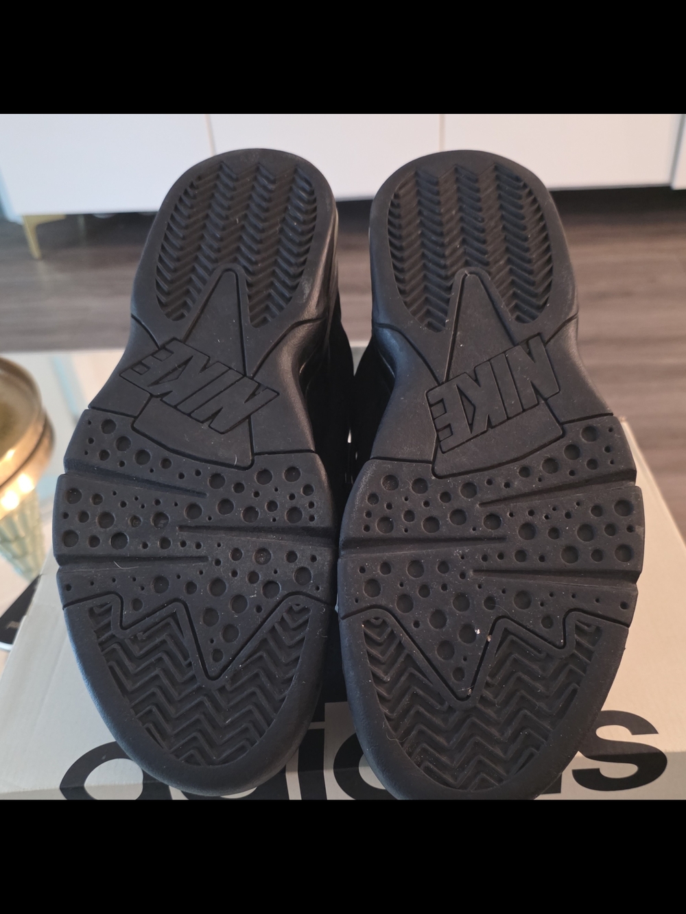 Nike Air Force Max Cb Mid-Top Sneaker Black/Gold Lace-Up Hook & Loop - Picture 4 of 11